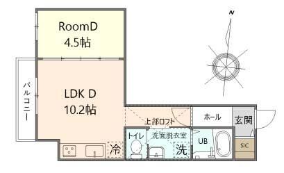 ミクラス 201号室 間取り