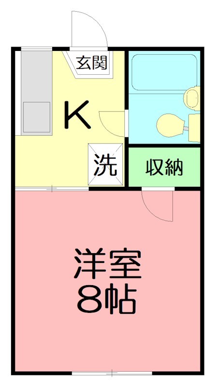 ウィスカーハイツ 202号室 間取り