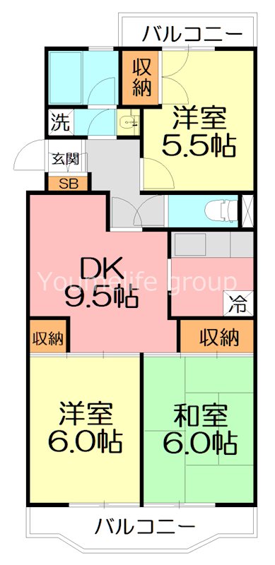 エスティア 202号室 間取り