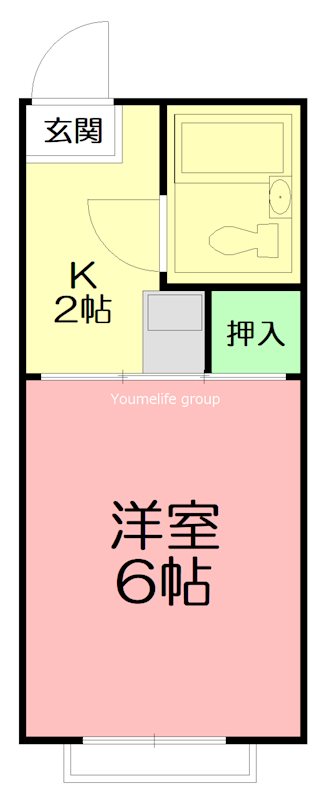 コーポ石井 208号室 間取り