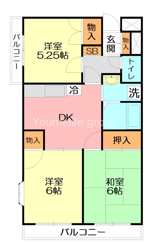 シカシン75ビル 603号室 間取り