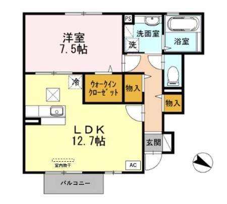 ロイヤルパレス 102号室 間取り