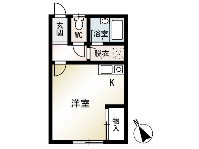ハイツ中田 103号室 間取り