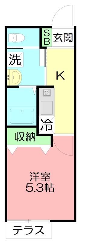 ルピナス 104号室 間取り