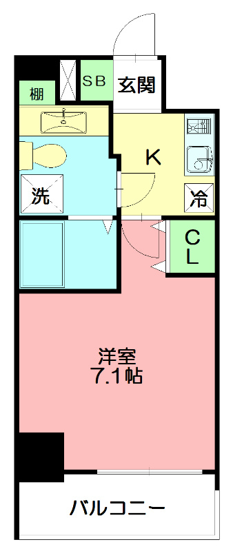 レジディア本厚木 801号室 間取り