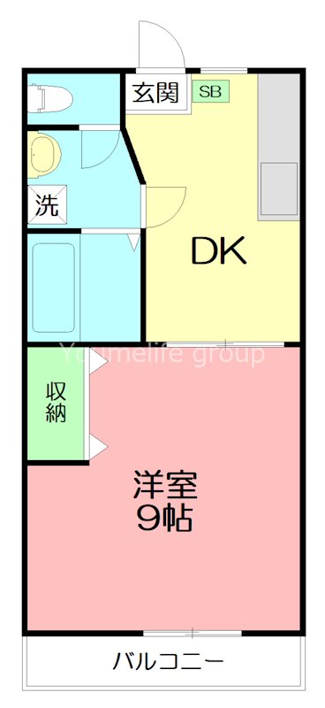 柏柳ビル 303号室 間取り