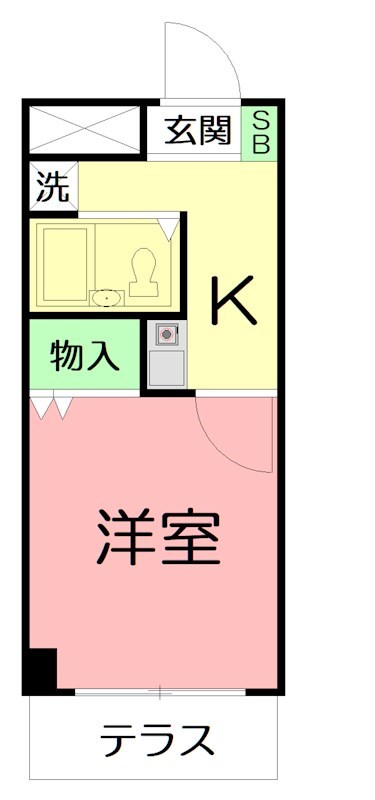 グレース平塚 105号室 間取り
