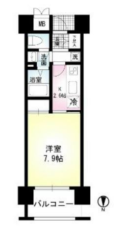 コンソラーレ本厚木 701号室 間取り