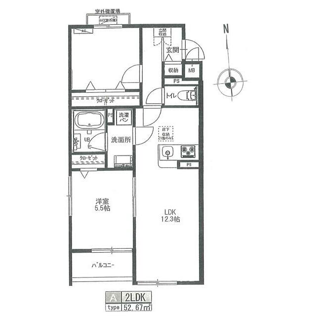 Ｓｅｒｅｎｏ（セレーノ） 203号室 間取り