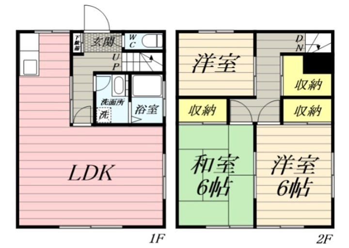 穂谷野コーポ 106号室 間取り