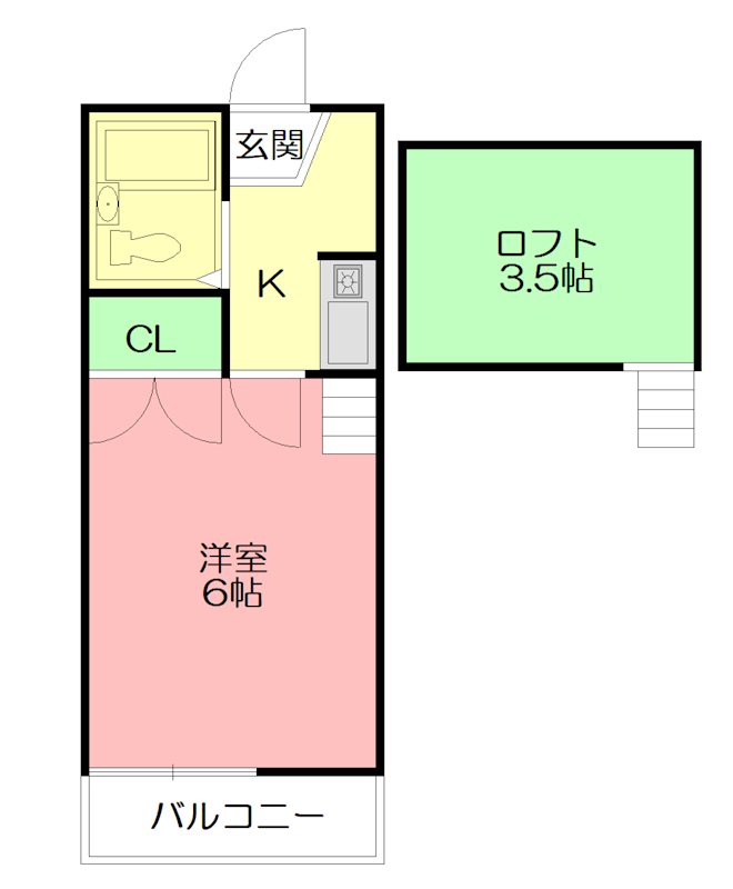 アスール 203号室 間取り
