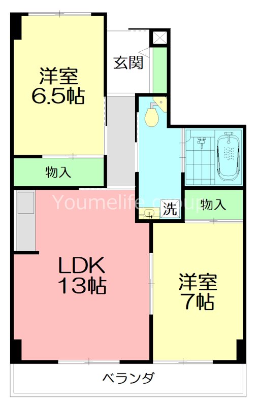 パノラマハイツ第2 303号室 間取り