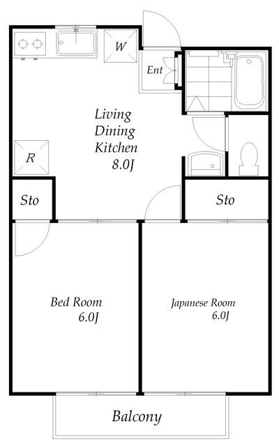 Hx Hadano 203号室 間取り