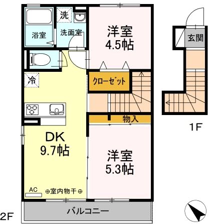 ヴァンベール湘南　Ⅲ 202号室 間取り