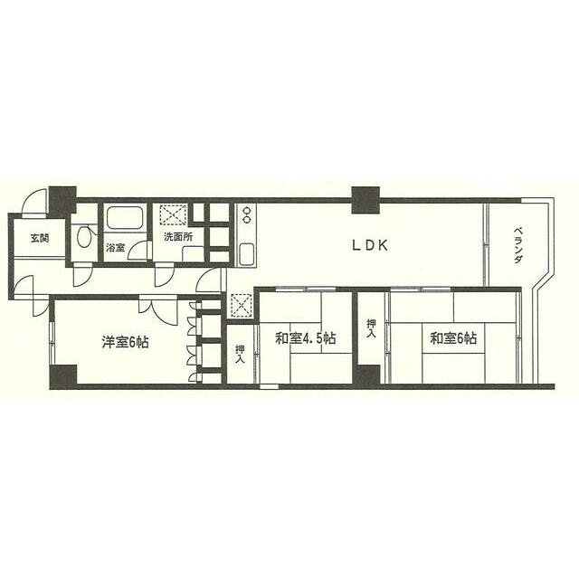 厚木グリーンコーポ 404号室 間取り