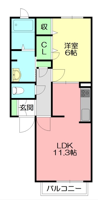 グリーンヴィラ 202号室 間取り