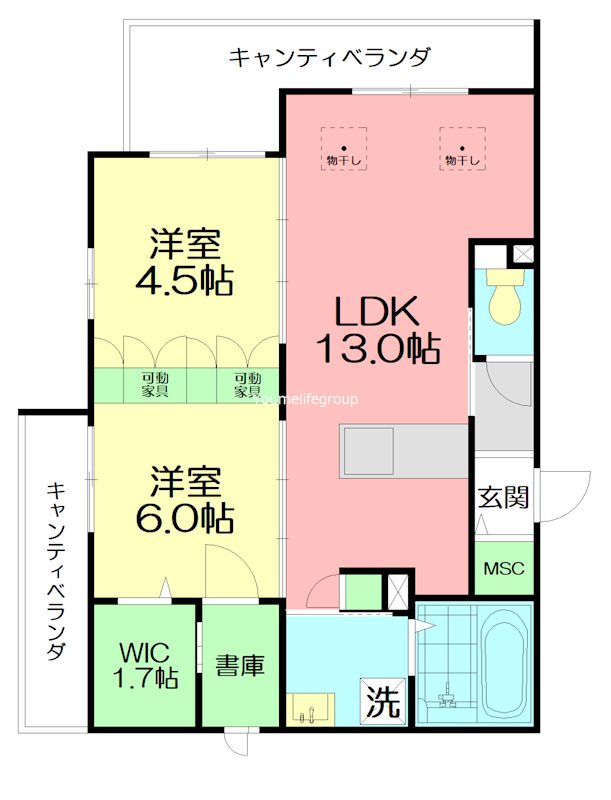 Moana(モアナ) 201号室 間取り
