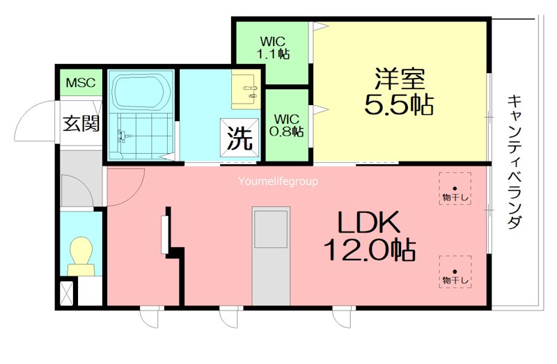Moana(モアナ) 202号室 間取り