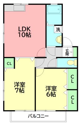 マリーク参番館 102号室 間取り