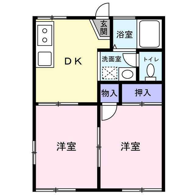 エコーハイツ 101号室 間取り