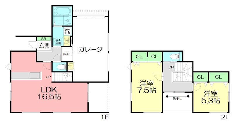 Ｍａｒｒｏｎｅ 2号室 間取り