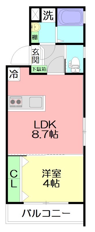 Glandear鎌倉(グランディア鎌倉) 201号室 間取り