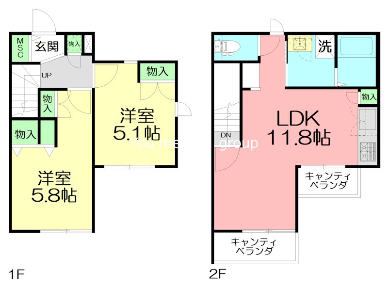 ルミエール湘南 102号室 間取り