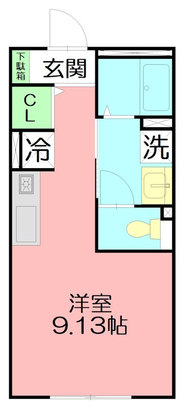 EAST OCEAN（イーストオーシャン） 102号室 間取り