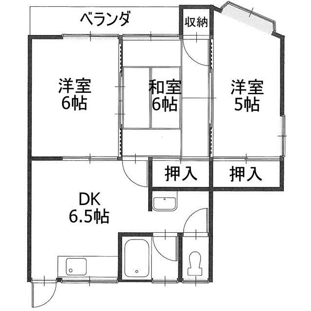 セレクトハウス八幡 2-E号室 間取り