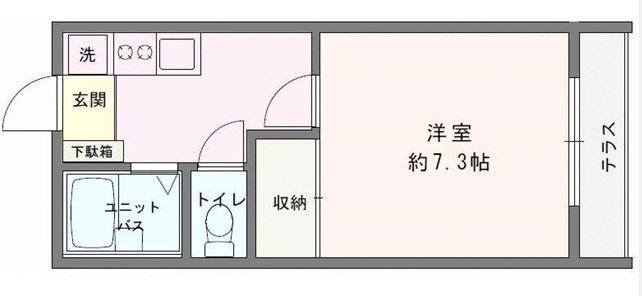 ユニベール 202号室 間取り
