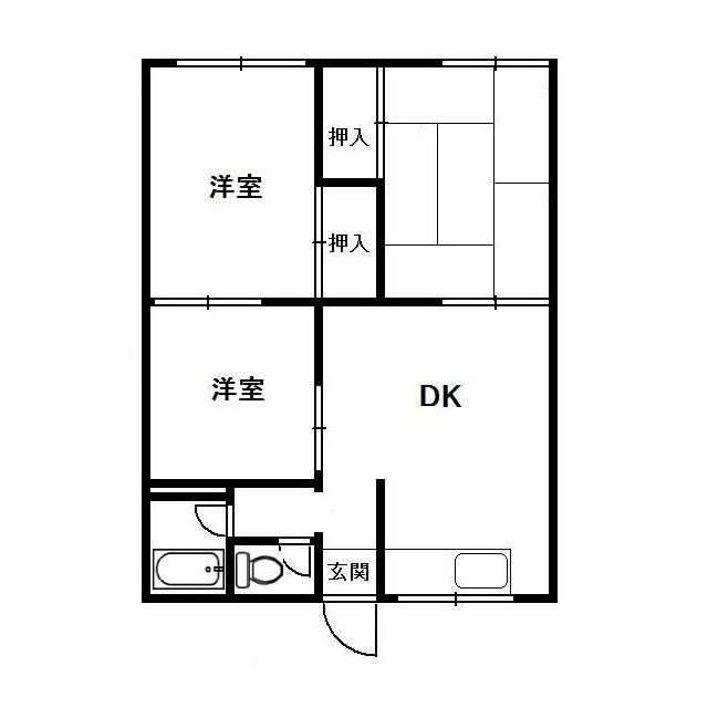 志田ハイツ 203号室 間取り