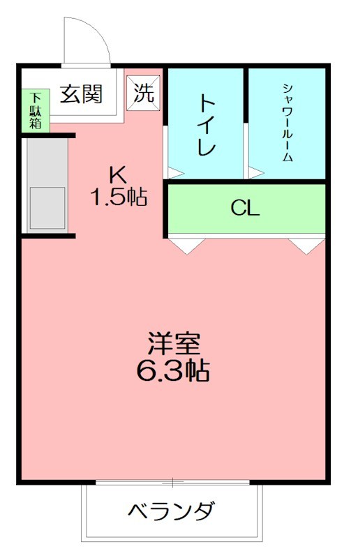 コーポセレクト 203号室 間取り