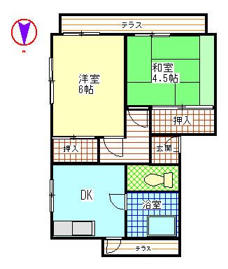 西川ビル 202号室 間取り