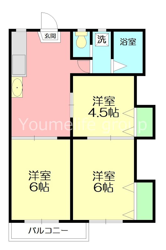メゾンさくらA 202号室 間取り