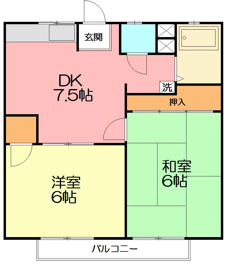 ハイツファミール 202号室 間取り