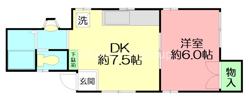 小川アパートB 101号室 間取り