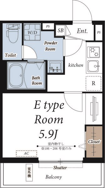 グレイス立場 306号室 間取り