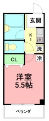 タミーハイツ本厚木 503号室 間取り
