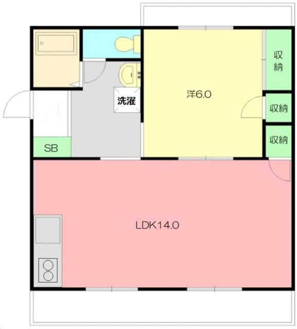インベストメント高森Ⅰ 104号室 間取り