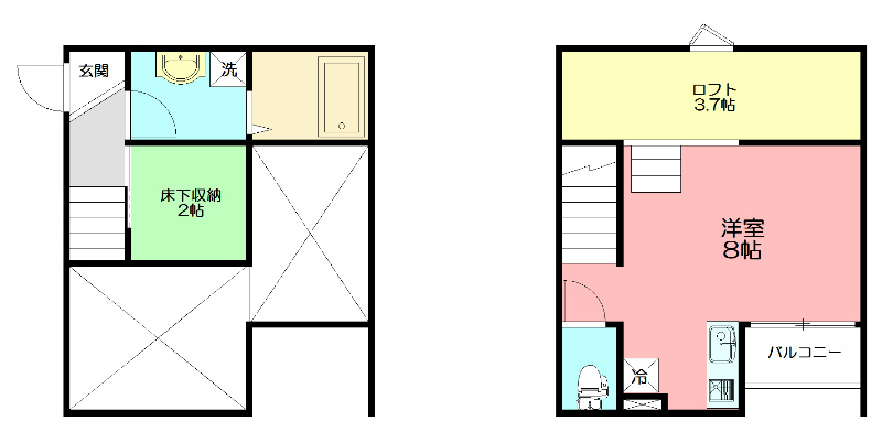 エスカリエ 202号室 間取り