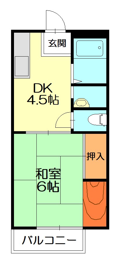 ハイツ　ゆう 202号室 間取り