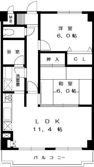 モン ヴェール東戸塚 208号室 間取り