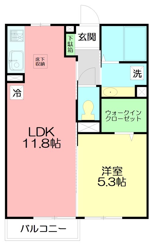 サンモール 202号室 間取り