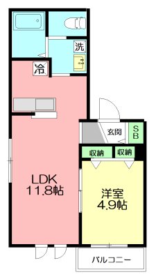 コンフェスト江の島 301号室 間取り