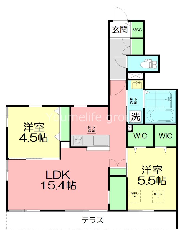 サウスメゾン 101号室 間取り