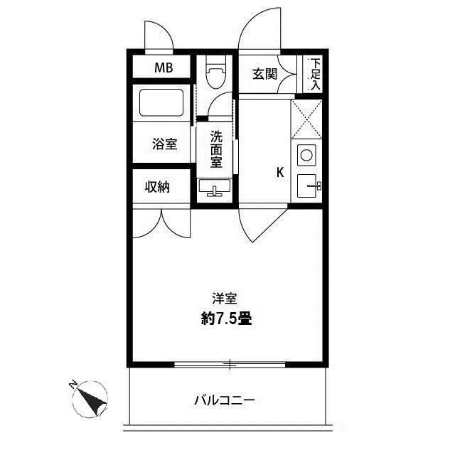 フラットYM2 308号室 間取り