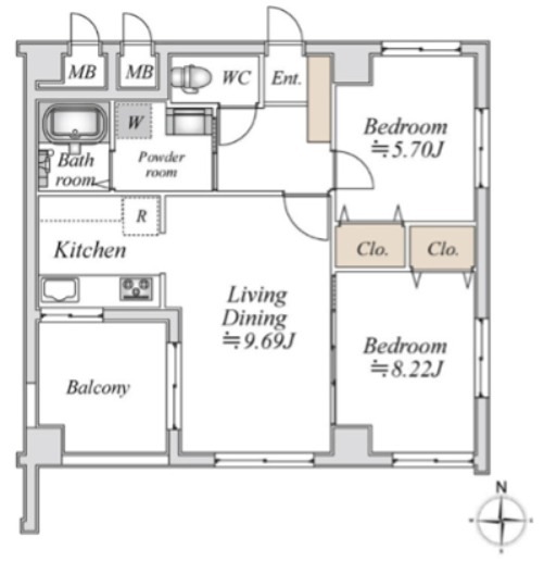 プロシード藤沢鵠沼 0303号室 間取り