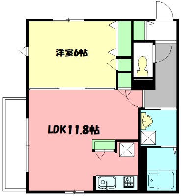 ラプラージュ 102号室 間取り