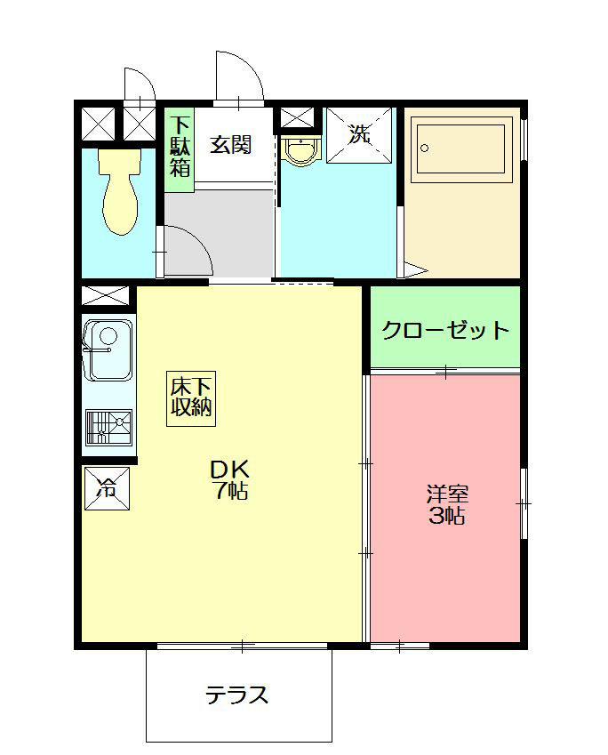 ラマージュ鎌倉 201号室 間取り