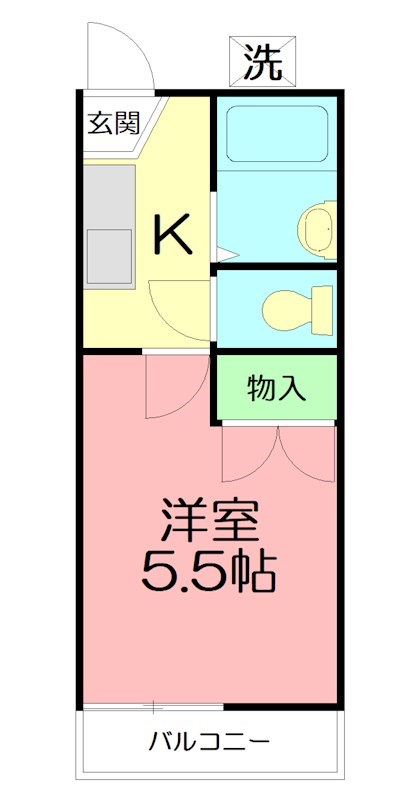 アバン茅ヶ崎 202号室 間取り